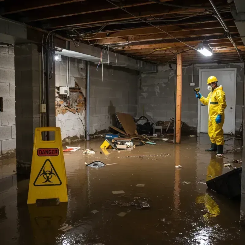 Flooded Basement Electrical Hazard in Ipswich, SD Property